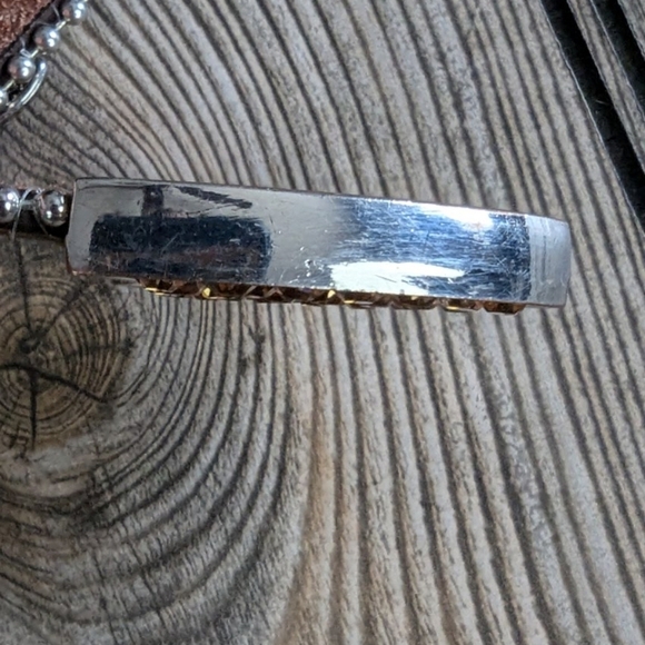 Moc-crocodile Leather Belt Amber Crystals And Crosses Excellent Condition - Picture 10 of 14